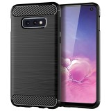 Husa carbon pentru samsung galaxy s10e, tech protects, black