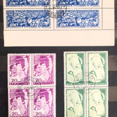 Romania 1957 lp 434 , al IV lea Festival al tineretului blocuri de 4 timbre