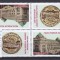 2001 100 de ani de la inag. Palat Post. Tete Beche Tip 1 LP1575 MNH Pret 5+1Lei