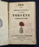 Colectie de legi 1832 - 1836 Dieta Ungariei Editor Lajos Toth