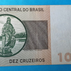 10 Cruzeiros nedatata anii 1970 Bancnota veche Brazilia