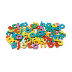83 Litere mici de tipar magnetice colorate pentru copii