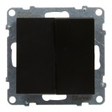 Intrerupator dublu Legrand New Suno 721405, incastrat, negru