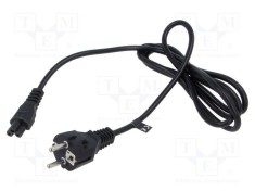 Cablu 3x0,75mm2 CEE 7/7 mufă IEC C5 mamă PVC 1,8m 2,5A POS