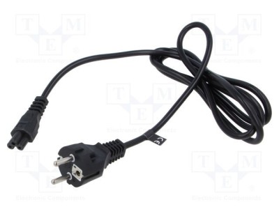 Cablu 3x0,75mm2 CEE 7/7 mufă IEC C5 mamă PVC 1,8m 2,5A POS foto