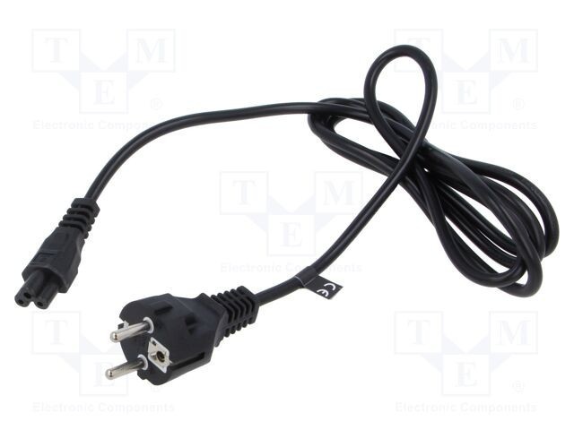 Cablu 3x0,75mm2 CEE 7/7 mufă IEC C5 mamă PVC 1,8m 2,5A POS