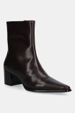 Vagabond Shoemakers cizme de piele GISELLE culoarea maro, cu toc drept, 5854-001-35