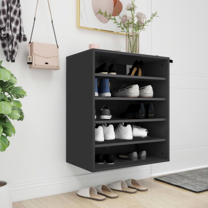 Gossi pantofar, negru, 60x35x70 cm, pal