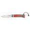 Cutit de buzunar cu fluier N&deg;08, inox, 8,5 cm, &quot;Outdoor&quot;, Red - Opinel