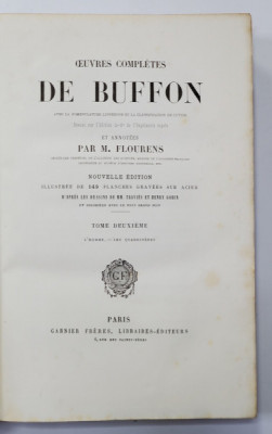OEUVRES COMPLETES DE BUFFON, VOL . 2, QUADRUPEDES - PARIS, 1853 foto