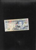 Rar! Caraibe Eastern Caribbean States 10 dollars dolari 2000 seria158866