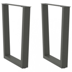 vidaXL Picioare de masă &icirc;n formă de V, 2 buc., antracit, 60x(72-73,3) cm, oțel 4012642