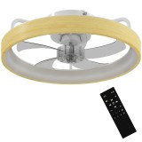 HOMCOM Ventilator de tavan cu lumină LED plafonier ventilator &Oslash;49cm 7 pale 6 viteze luminozitate reglabilă mod vară-iarnă | Aosom Romania