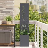 vidaXL Ghiveci de Grădină cu Panou Decorativ Antracit 32 x 140 cm