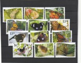 Niuafo&#039;ou 2012- Fauna , Insecte , Fluturi , serie 12 valori , dantelate , MNH , Mi. 445-456, Nestampilat