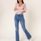 Blugi Dama Evazati BoatCut Nina Carter Albastri P218-5A M10