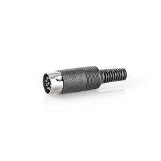 Conector DIN Nedis 6-pini tata 1buc negru CAVC20903BK