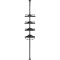 SONGMICS Etajera colt dus, 4 rafturi, inaltime reglabila 85-305 cm, otel si plastic PP, negru Household NewTrend