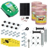 Pachet gard electric complet 4000&nbsp;m, 7,2&nbsp;Joule, cu sistem solar, pentru animale domestice