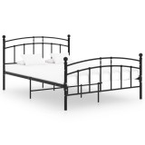 Cumpara ieftin Cadru de pat, negru, 200 x 200 cm, metal