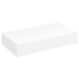 Cumpara ieftin Raft de perete suspendat, 1 sertare, depozitare carti/DVD, alb, MDF