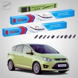 Cumpara ieftin Ștergătoare Ford C-Max Gen II MPV 2010-2015 | Set Față și Spate Flat Premium &ndash; TeamCar&reg;