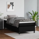 vidaXL Cadru de pat, negru, 100x200 cm, piele ecologică 3121029
