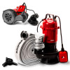 Pompa Apa Murdara EUROAQUA 3300W cu Tocator + Plutitor, Furtun Pompieri 40m, 25000L/h, Fonta, 2 Toli, Hazna/WC/Fosa
