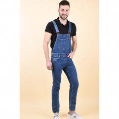 Blugi Jack&amp;amp;Jones Mike Dungaree Cj220 Blue Denim foto