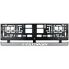 Set 2 bucati, suport numar inmatriculare argintiu VW, Autohelix MSA