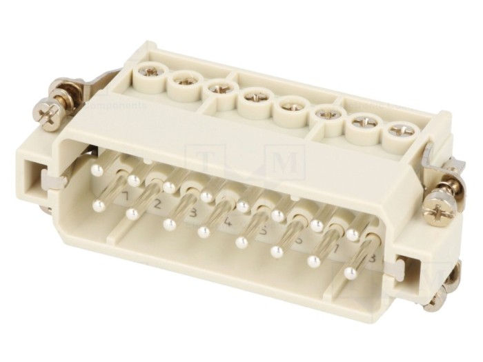 Conector HDC tată 16A 16P