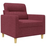 Cumpara ieftin Fotoliu canapea, rosu vin, 60 cm, material textil