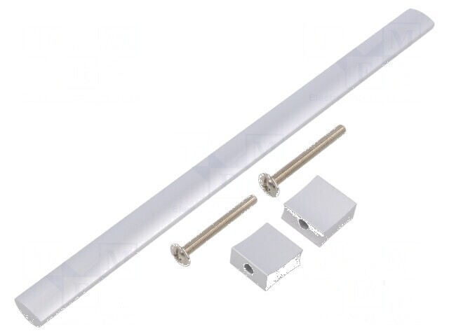 Suport aluminiu naturală 30,5mm H, 244mm L, 15,5mm W cu manetă