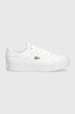 Lacoste sneakers Ziane Platform Logo Leather culoarea alb, 47CFA0005