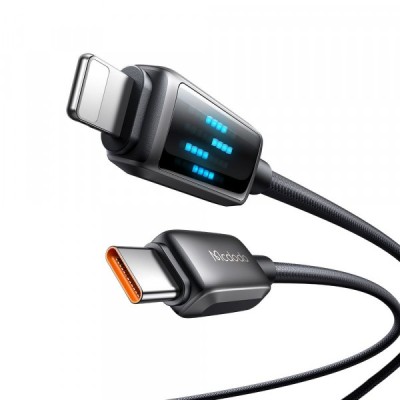 Cablu Date si Incarcare USB-C - Lightning McDodo CA-2630 Display, 36W, 1.2m, Negru foto