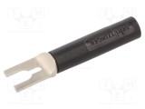 Conector tip furcă 20A negru SCH&Uuml;TZINGER, Lungime totală 37mm, &Oslash;max 4,2mm