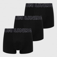 Under Armour boxeri 3-pack barbati, culoarea negru