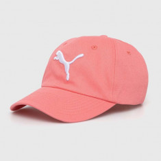 Puma șapcă de baseball din bumbac culoarea roz, cu imprimeu, 024587 24587