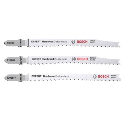 BOSCH Set de 3 panze de ferastrau vertical EXPERT &amp;lsquo;Hardwood, prindere tip T, 117 mm, lemn foto