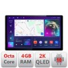 Navigatie dedicata Toyota 2DIN N-TY2DIN Edonav ecran 13&quot; 2K 8 si 128 Android Waze USB Navigatie 4G 360 Toslink Youtube Radio KIT-T CarStore Technology