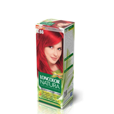 Vopsea de Par Permanenta LONCOLOR Natura 8.66, Rosu Coral, 100 ml, Vopsea Par LONCOLOR, Vopsea Permanenta Par LONCOLOR, Vopsea Naturala, Vopsea Natura foto