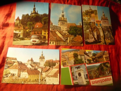 5 Ilustrate Sighisoara 4x1976 + 1 1997 foto