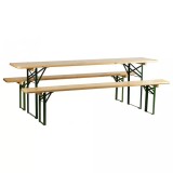 Cumpara ieftin Set berarie, masa dreptunghiulara, cu 2 banci, clasa A, 50 x 220 cm