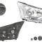 Far Ford Transit, 01.2014-05.2016, fata, Dreapta, cu daytime running light; H15+H7+PY21W+W5W; electric; silver, BestAutoVest