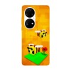 Husa compatibila cu Huawei Nova Y70 model Minecraft Bees, Silicon, TPU, Viceversa, Transparent, Carcasa