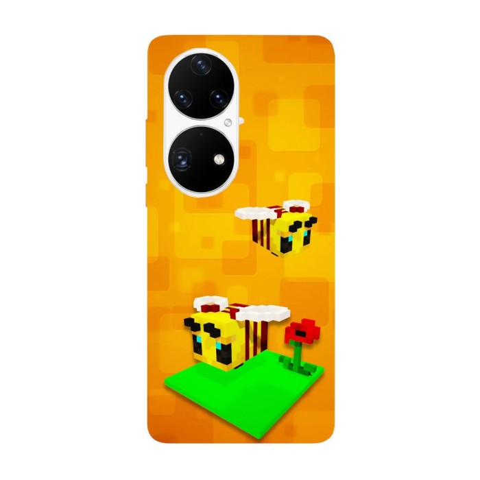 Husa compatibila cu Huawei Nova Y70 model Minecraft Bees, Silicon, TPU, Viceversa