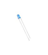 LED 3mm albastru 500-750mcd 30&deg; Parte frontala convex 12V OPTOSUPPLY