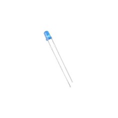 LED 3mm albastru 500-750mcd 30&deg; Parte frontala convex 12V OPTOSUPPLY