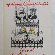 NUTZI , SPAIMA CONSTITUTII - JURNAL DE COTROCENI , de ION GROSAN , ilustratii de ION BARBU , 1998