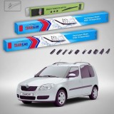 Cumpara ieftin Ștergătoare Skoda Roomster Praktik 5J7 2007-2013 | Set Față și Spate Flat &ndash; TeamCar&reg;